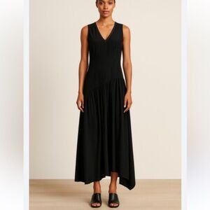 3.1 Phillip Lim Asymmetric Black Maxi Dress Sz 4